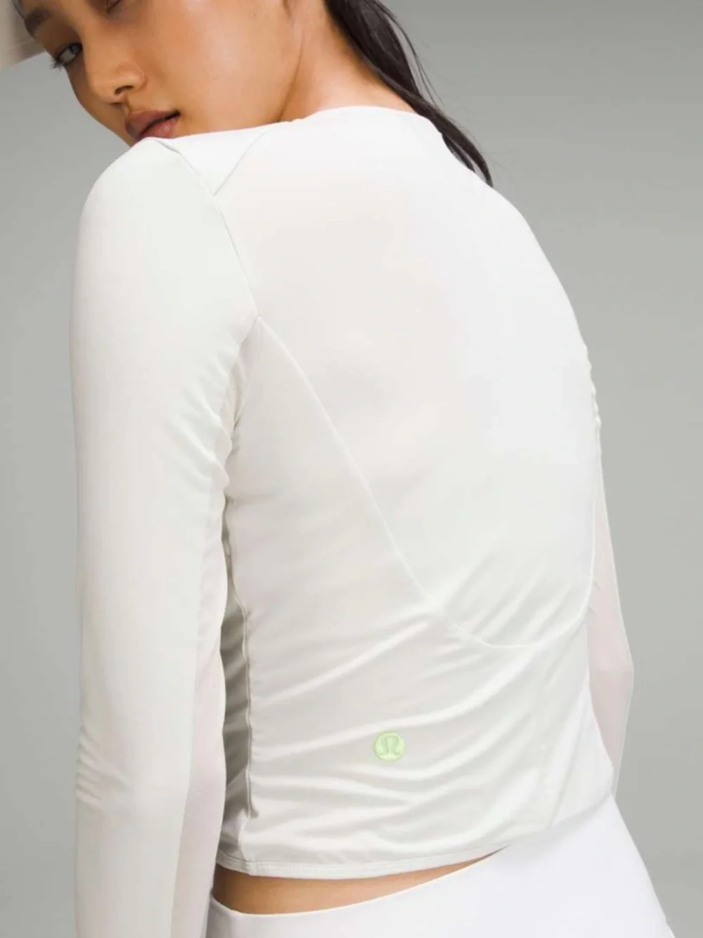 NWT $108 Lululemon Tight-Fit Lined Long-Sleeve Shirt Bone
